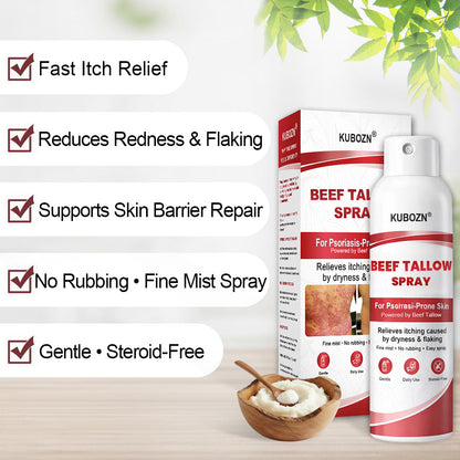 KUBOZN® Beef Tallow Spray for Itchy, Flaky Psoriasis Skin 1 (offer)