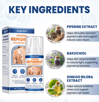 ⚡KUBOZN® Piperine Repigment Activator Spray to Reactivate Dormant Pigment Cells & Restore Natural Skin Color (Offer)